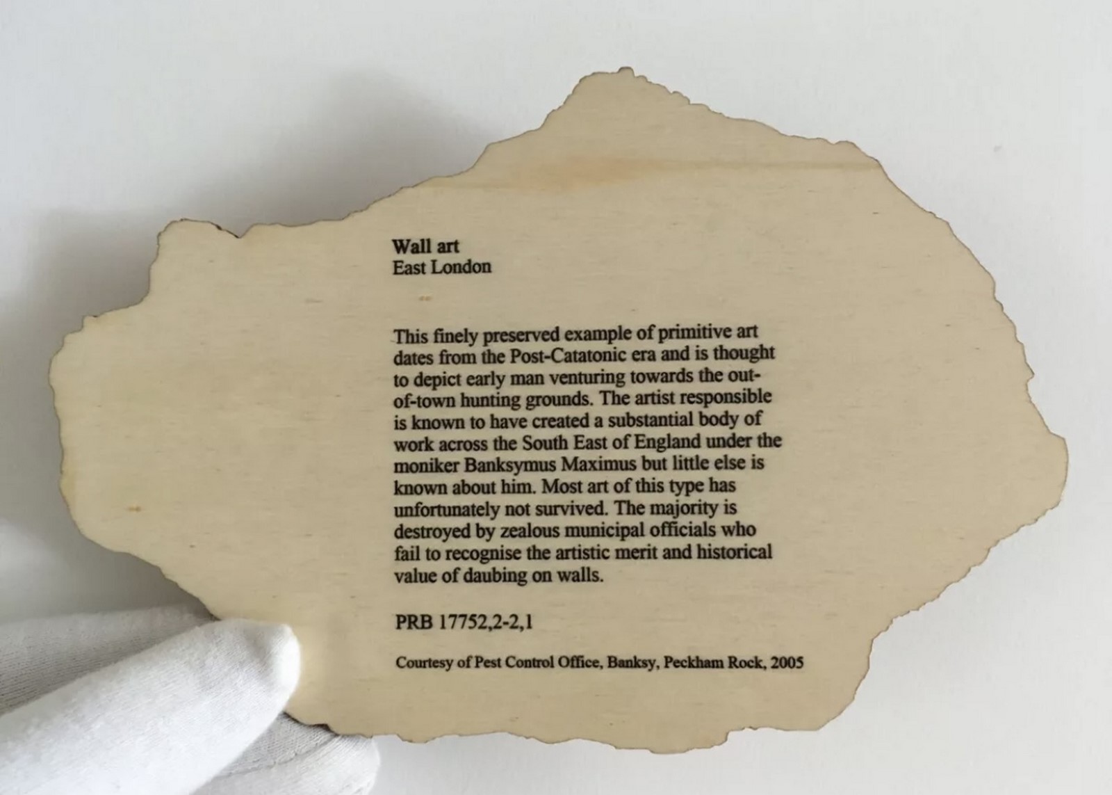 Banksy Peckham Rock 2005 Wall Art Museum London Carte. – Image 3