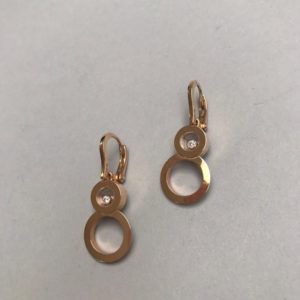 CHOPARD PAIRE DE BOUCLES D’OREILLES Happy Diamonds