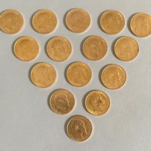 GRANDE-BRETAGNE 15 Souverains en or