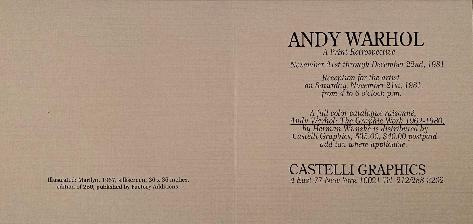 LOT N°112 -Andy WARHOL (1928-1987) (D'après) – Image 2
