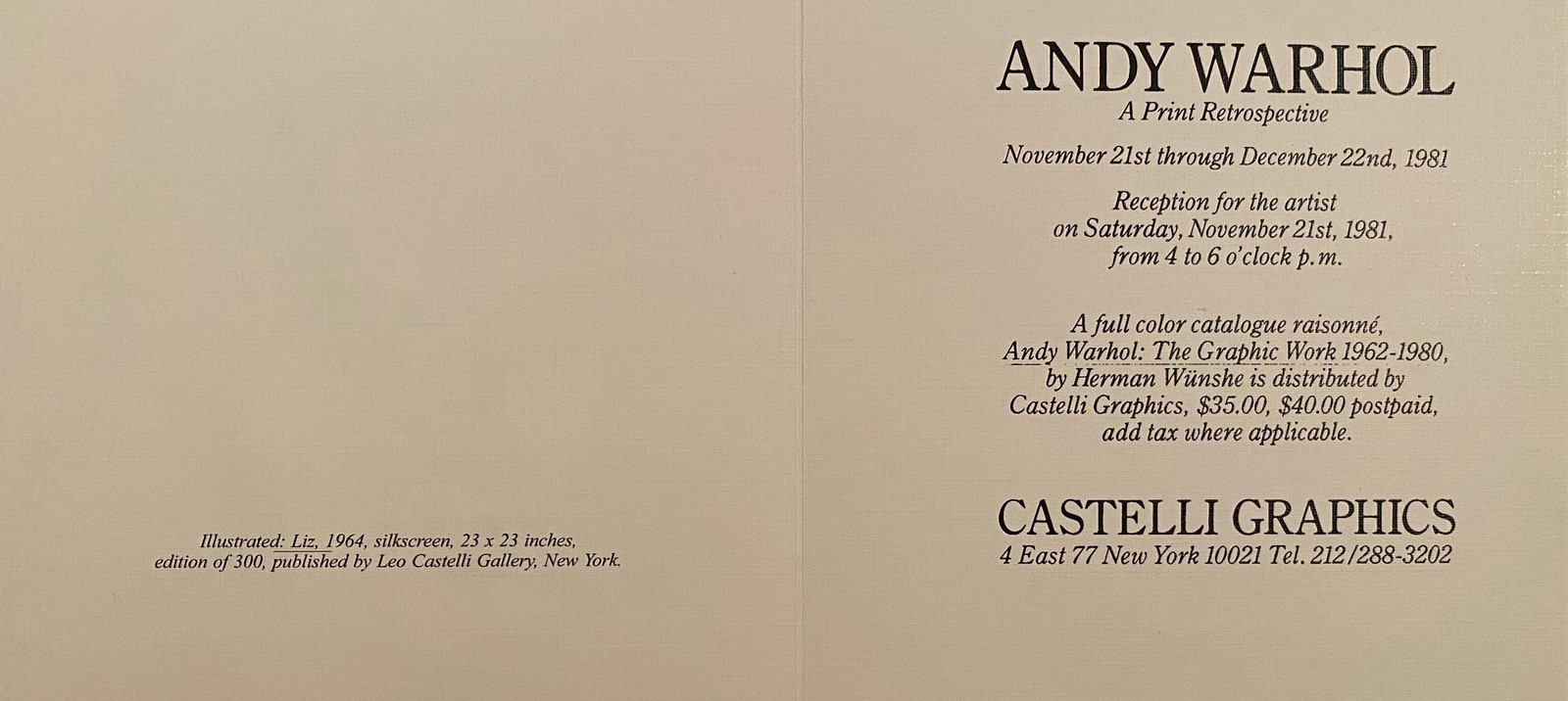 LOT N°114 - Andy WARHOL (1928-1987) (D'après) – Image 2