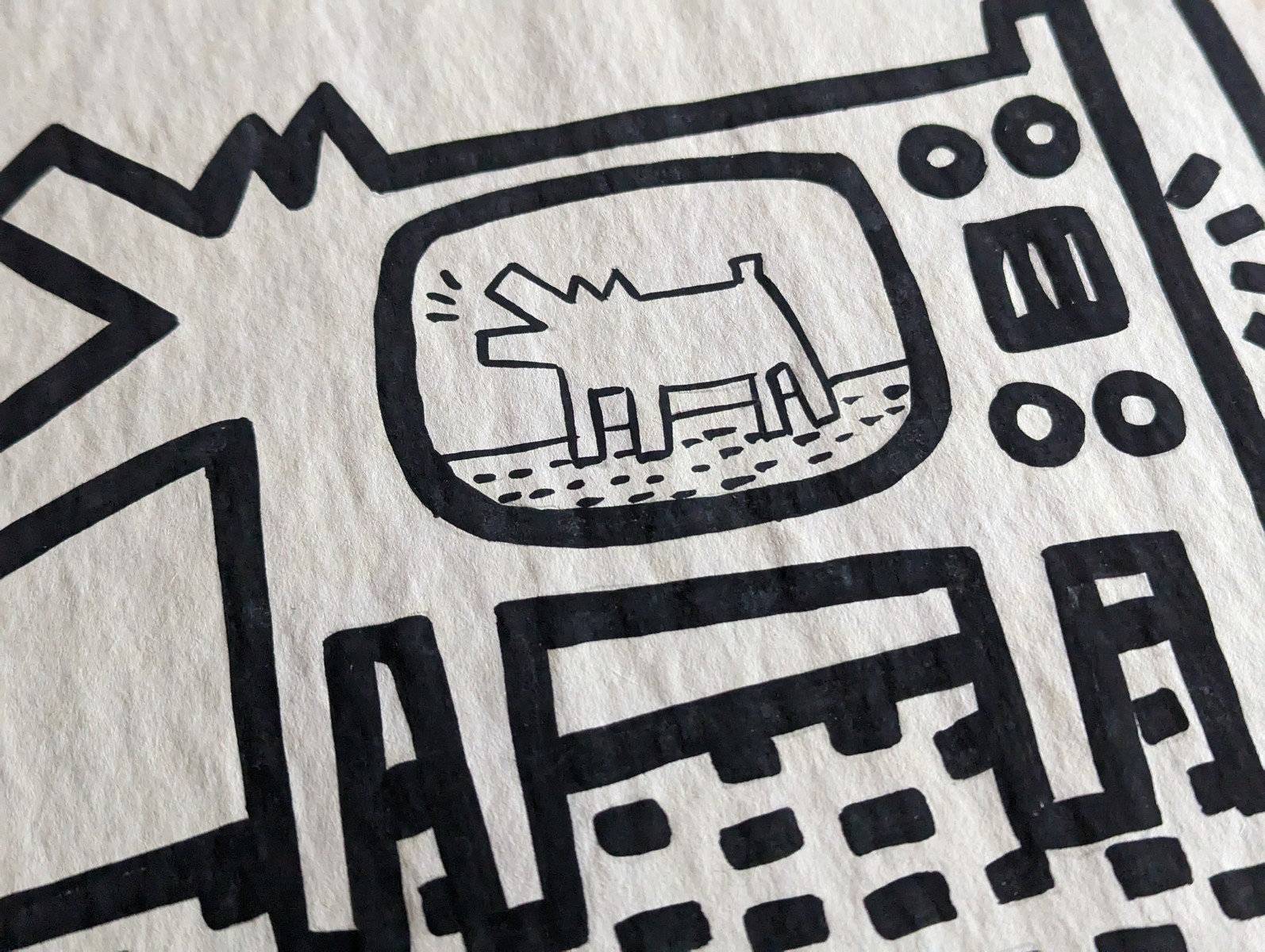 LOT N°42 Keith HARING (1958 1990), Attribué à, Etats Unis. - Image 2