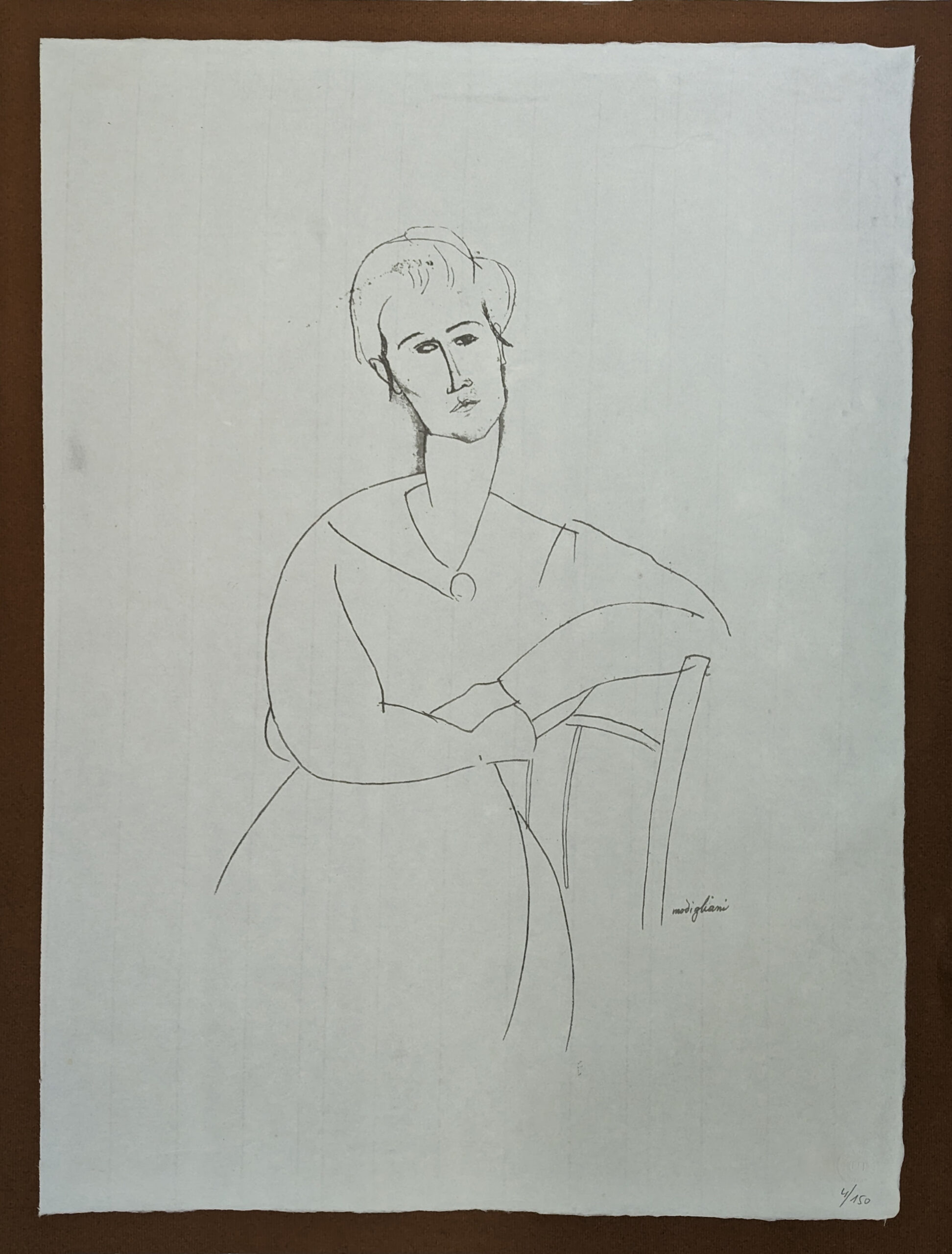 Amadéo MODIGLIANI (1884-1920), D’après Portrait féminin (modèle de 1916) – Image 2