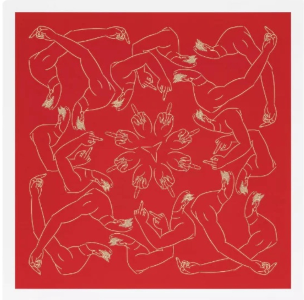 AI WEIWEI (Né en 1957) Middel finger in red,2023