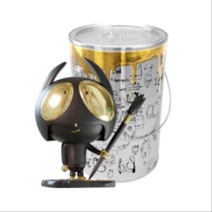 Edgar PLANS (Né en 1977, Madrid)   Heroic White Art Toy , (Gold edition)