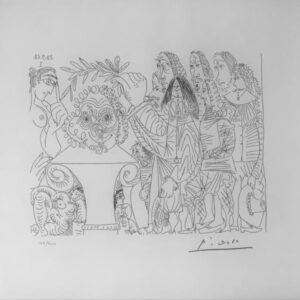 Pablo PICASSO (1881-1973), D’après   Le peintre et le modèle boudeur