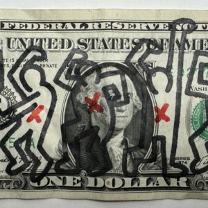 Keith HARING (1958-1990), Attribué à  ONE DOLLAR, 1988