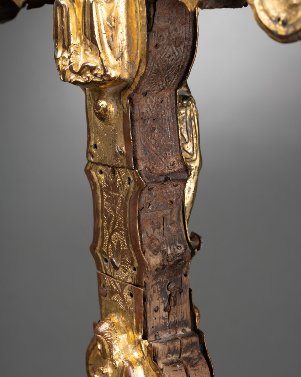 CROIX PROCESSIONNELLE DU XIVème (14e) SIECLE DE LOMBARDIE, Italie, réalisée sur une âme – Image 10