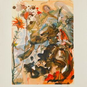 Salvador DALI (1904-1989), (D’APRÈS) Divine comédie - Le paradis - Chant 26 , 1963 Bois gravé en couleurs sur vélin de Rives .