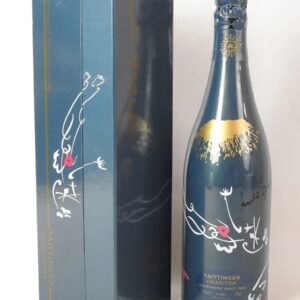 ARMAN (1928-2005) & TAITTINGER Bouteille de Champagne Collection Millésime 1981, 750ml.Bouteille et coffret décorés par ARMAN (1928-2005) (dans son coffret d’origine).