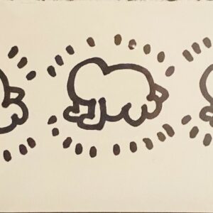 Keith HARING (1958-1990), Attribué à  Babies, circa 1988