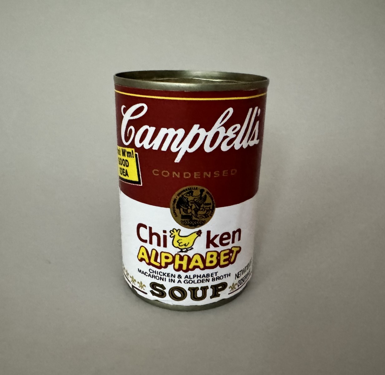 Andy WARHOL (1928-1987), Attribué à. Campbell’s Soup « Chicken Alphabet ».