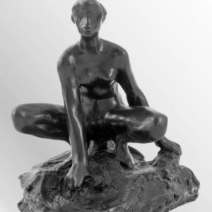 Auguste RODIN (1840-1917), D’APRES  Grande baigneuse accroupie, modèle de 1885. Bronze à patine brune nuancée, signé et numéroté n°4, fonte posthume des années 70 de Georges Rudier .