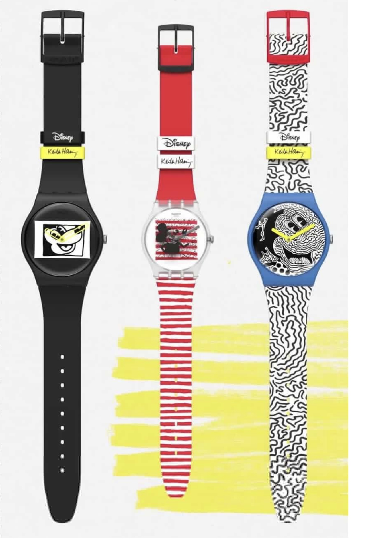 SWATCH X Keith HARING, D’APRES. Mickey Mouse Swatch special editions by Keith Haring, 1985-1986. - Image 5
