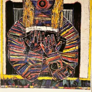 Moshe TAMIR (1924-2004)  Affiche pour l’exposition du 22.10 au 8.12.1991 Moshe Tamir, Fein Arts Gallery, Brussels.