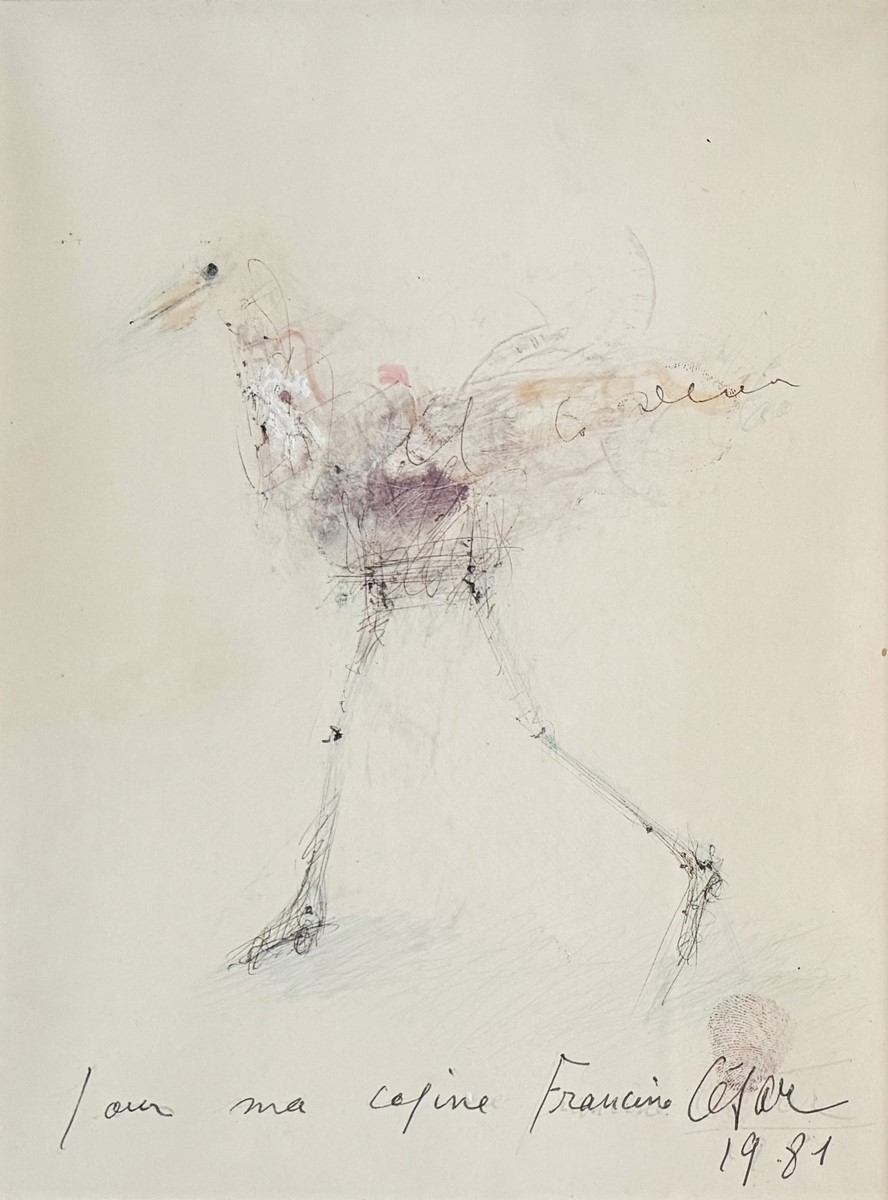 CÉSAR, César Baldaccini dit (1921-1998). « Poule sur patins à roulettes ».