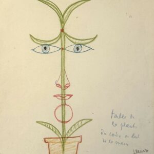 Jean COCTEAU (1889-1963).   L'homme Fleur,1958