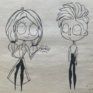 Tim BURTON (Né en 1958), Etats-Unis.  Sans titre, circa 1990