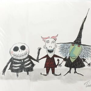 Tim BURTON (Né en 1958),Etats-Unis.  Sans titre, circa 1990