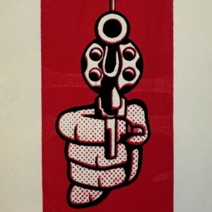 Roy LICHTENSTEIN (1923-1997), d'après.   Pistol. Sérigraphie sur papier.