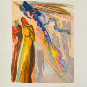 Salvador DALI (1904-1989), (D’APRÈS)  L'apparition de l'ancêtre La Divine Comédie Le Paradis - Chant 11, 1963