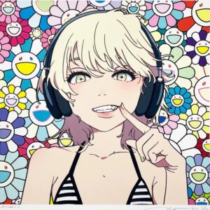 Takashi MURAKAMI (Né en 1962)  Mebae Smile, 2022