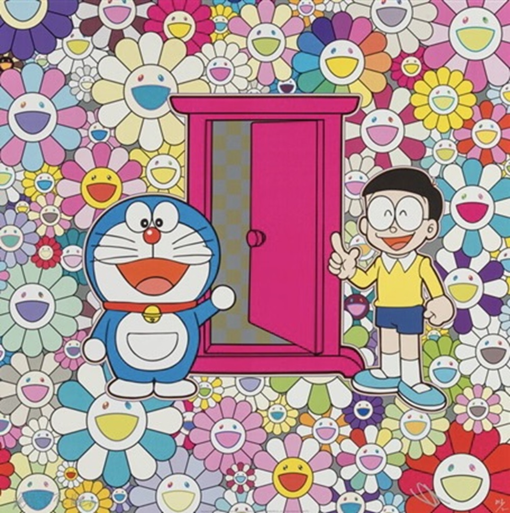 Takashi MURAKAMI (Né en 1962) We Came to the Field of Flowers Through Anywhere Door (Dokodemo Door), 2018