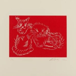 AI WEIWEI (Né en 1957)  Cats (Red).