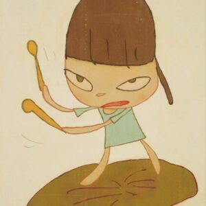 Yoshitomo NARA (Né en 1959), D’Après.  Marching on a butterbur leaf, 2020 Sérigraphie