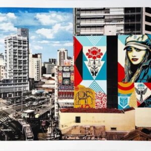 Shepard FAIREY (Né en 1970)  Carga fragil mural