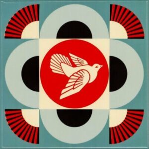 Shepard FAIREY (Né en 1970)  Geometric Dove Blue- 2023