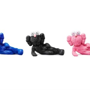 KAWS (Né en 1974)  Time Off (Blue, Black, Pink)