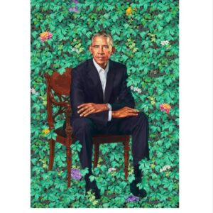 Kehinde WILEY (Né en 1977)  Barak Obama, 2018