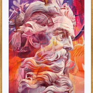 PICHIAVO (Fondé en 2007)   ORPHIC HYMN TO POSEIDON, 2023 Impression giclée sur papier.