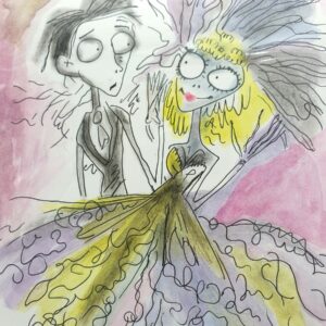 Tim BURTON (Né en 1958),Etats-Unis.  Sans titre, circa 1990