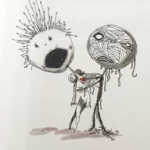 Tim BURTON (Né en 1958),Etats-Unis.  Sans titre, circa 1990