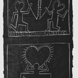 Keith HARING (1958-1990), Attribué à.  Subway drawing, 1983.