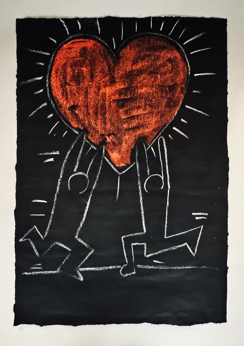 Keith HARING (1958-1990), Attribué à. Subway drawing, 1983.