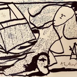 Pierre ALECHINSKI (Né en 1927)  Composition