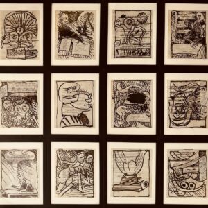 Pierre ALECHINSKI (Né en 1927), D’après.  Série de 12 impressions sur papier.
