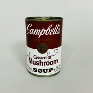 Andy WARHOL (1928-1987), Attribué à.  Campbell’s Soup « Cream of Mushroom ». Boîte de conserve métallique.