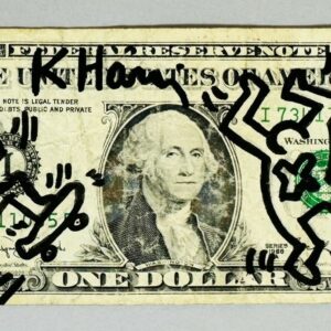 Keith HARING (1958-1990), Attribué à  One dollar, 1988.
