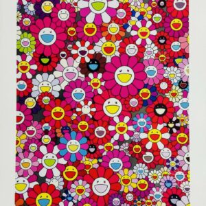 Takashi MURAKAMI (Né en 1962), D’après.  Flowers Pink.