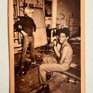 Andy WARHOL (1928-1987), Attribué à.  Andy Warhol et Jean-Michel Basquiat. Photographie en noir et blanc.