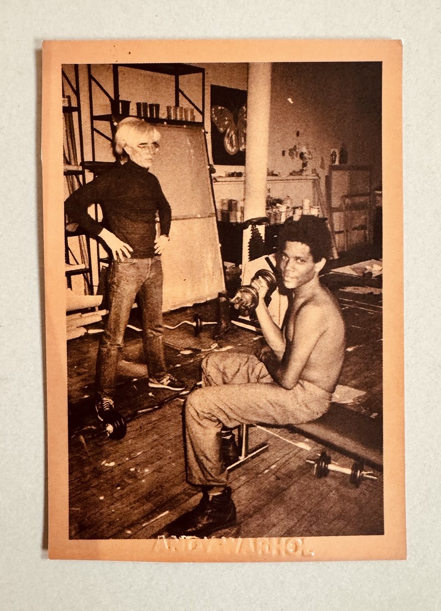 Andy WARHOL (1928-1987), Attribué à. Andy Warhol et Jean-Michel Basquiat. Photographie en noir et blanc.