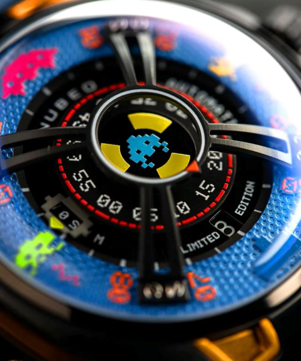 SPACE INVADER. Montre bracelet à mouvement automatique, trois aiguilles et cadran Date. - Image 2