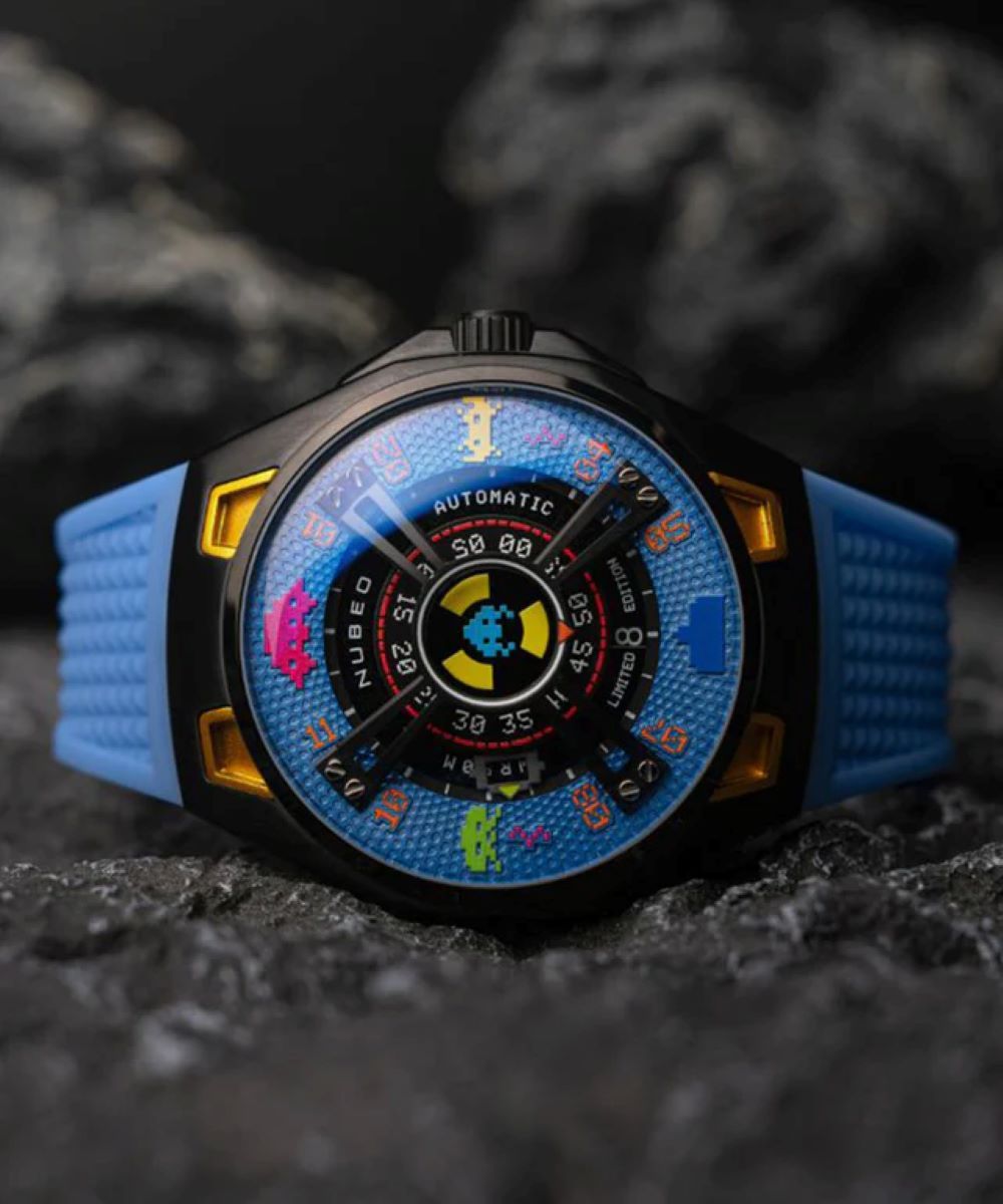 SPACE INVADER. Montre bracelet à mouvement automatique, trois aiguilles et cadran Date. - Image 3
