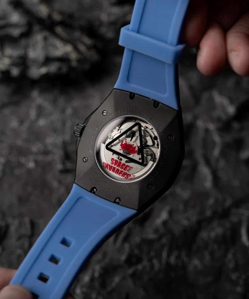SPACE INVADER. Montre bracelet à mouvement automatique, trois aiguilles et cadran Date. - Image 4