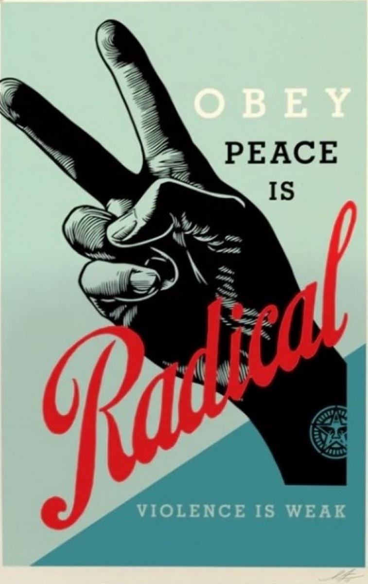 Shepard FAIREY dit OBEY (Né en 1970) Radical Peace.