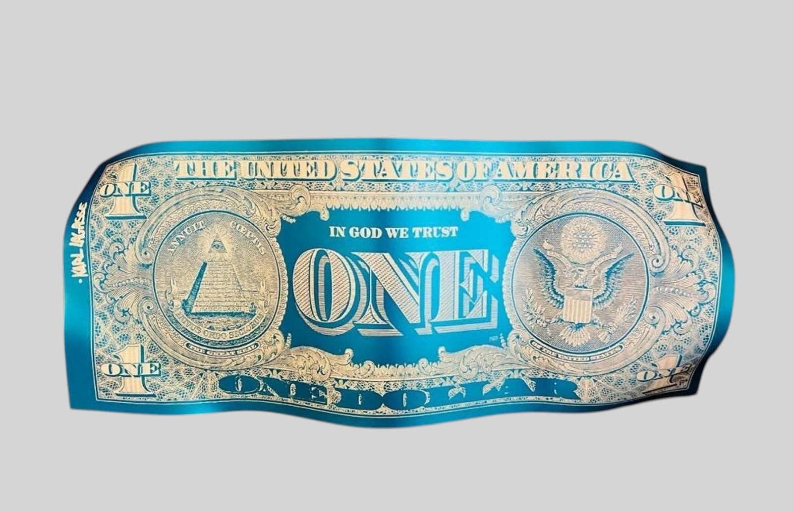 KARL LAGASSE (Né en 1981) Billet d’un dollar,2022. – Image 2